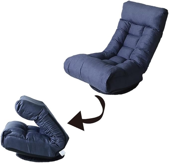 Direct Wicker Navy Metal Single Lazy Sofa Tatami Balcony Reclining Chair Leisure Sofa