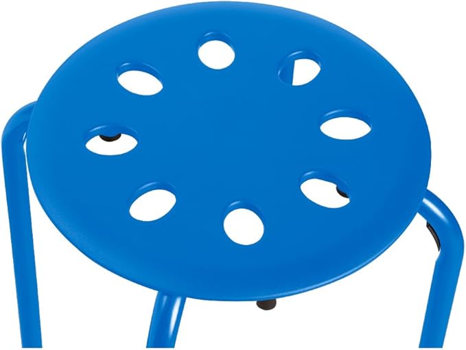 Norwood Commercial Furniture Stacking Stools for Kids and Adults, 17.75" Standard Height Portable Nesting Office and Classroom Stools, Assorted Color, Pack of 5