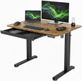 YDN Standing Desk with Drawers, Electric Standing Desk Adjustable Height, Stand Up Desk Computer Workstation, 40 Inch, Rustic Brown