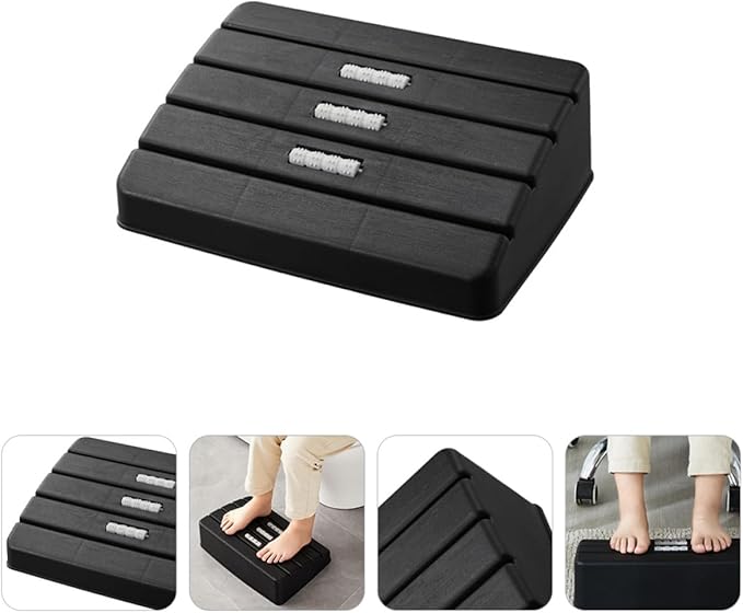 VILLCASE Ergonomic Foot Rest Stool with Roller Massage Function Non-Slip Footstool for Office Home Under Desk Compact Space-Saving Footrest for Comfort and Relaxation