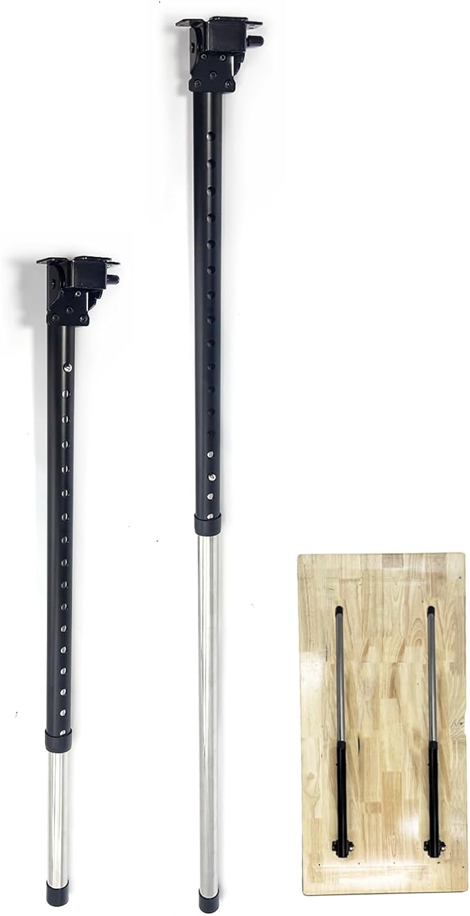 Benbuoo Adjustable Folding Table Legs 29-42", Heavy Duty Metal, Set of 2 | Height Adjustable, Foldable, Sturdy | for DIY Desks, Computer Tables, Office Workstations, RV Camping, Outdoor Furniture