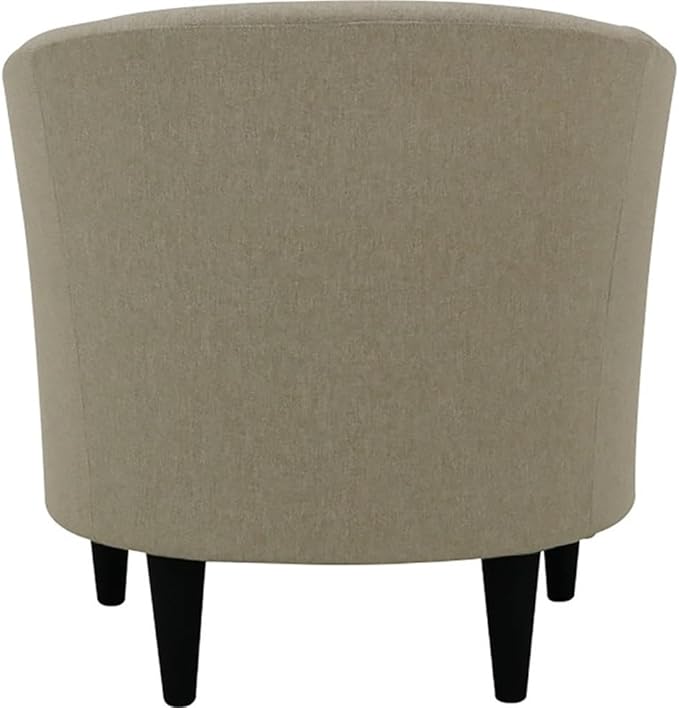 Pemberly Row 17.5" Polyester Fabric Club Chair in Taupe Brown