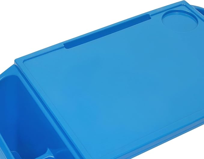 12 Pcs Colorful Kids Lap Desk Tray, Stackable Kids Lap Tray with Storage Portable Floor Desk for Kid Use for Reading Drawing Eating 19.7" L X 9.8" W X 7.1" H (12 Pack)