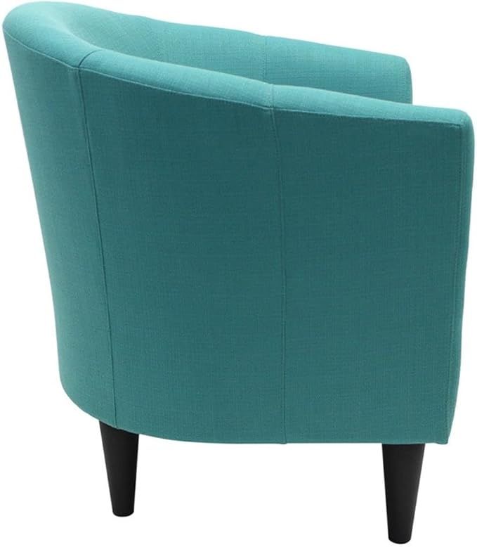 Pemberly Row 17.5" Traditional Fabric Club Chair in Carribean Blue