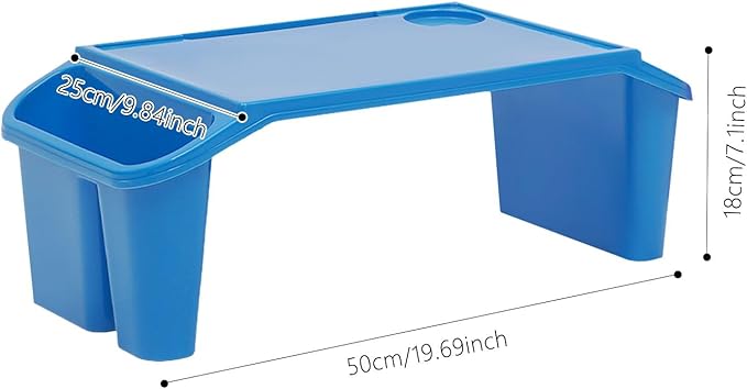 12 Pcs Colorful Kids Lap Desk Tray, Stackable Kids Lap Tray with Storage Portable Floor Desk for Kid Use for Reading Drawing Eating 19.7" L X 9.8" W X 7.1" H (12 Pack)
