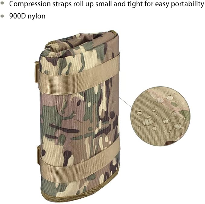 Tactical Shooting Gun Mat Outdoor Professional Waterproof Non-Slip Shooting Mat Firearm Shooting Bag Rifle Rest Bag Shooting with Front and Rear Support Sandbags