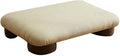 Japanese Tatami Low Stool, Solid-Wood Floor Chair with Cushioned Linen, Bedside Bench or Low Table Seating, Footrest for Meditation(40 * 27 * 8cm)