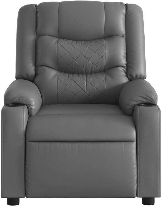 Electric Massage Recliner Chair with 6-Point Vibration Massage, Faux Leather, Adjustable Footrest and Backrest, Comfortable and Durable Seating for Living Room Relaxation, Supports up to 242.5 lbs