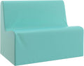 Children's Factory Large Contour Sofa, Mix-and-Match Kids Chairs, Sofas, Corner Ottomans and Cubes, Foam-Filled and Water-Resistant, Flexible Seating for Classroom Elementary, Aqua Kids Couch