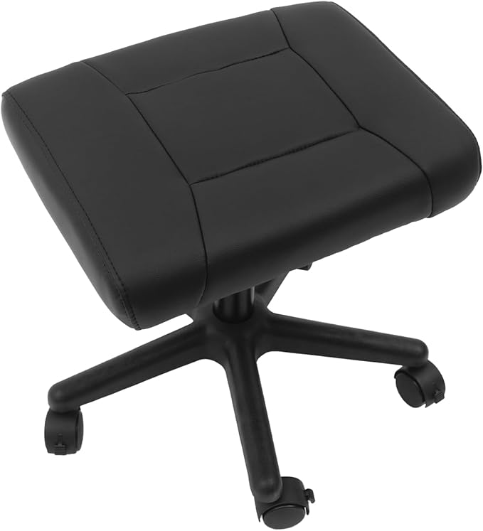 Mobile Footrest, 15.75-20in Height Adjustable Portable Foot Rest Stool, Multi-Use Stool with Lockable Wheels Under Desk Leg Rest Rolling Chair for Office, Home