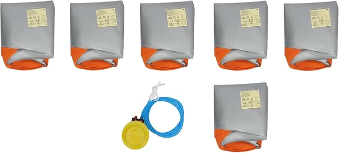 DYRABREST 6 Pcs Bean Bag Chairs for Adults, Inflatable Chairs with Air Pump, Folding Blow Up Couch, Flocking Portable Lazy Sofa for Movie Night, Living Room, Camping, 331 lbs Load-Bearing Capacity
