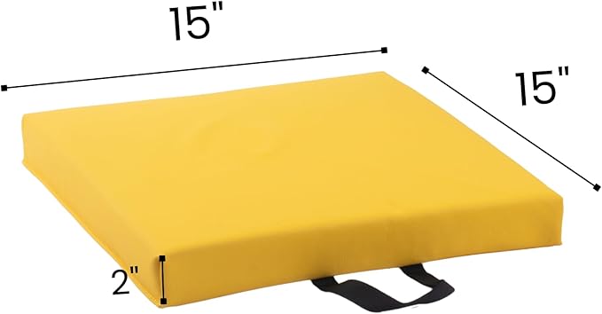 Cushioned Floor Seats - Set of 6 Square Spot Markers for Early Childhood Floor Time - Flexible Seating
