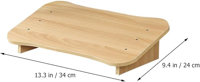 Uonlytech Natural Solid Wood Office Desk Footrest Stool Ergonomic Multipurpose Feet Rest for Under Desk Use Comfortable Posture Support Compact Portable Design for Home and Work