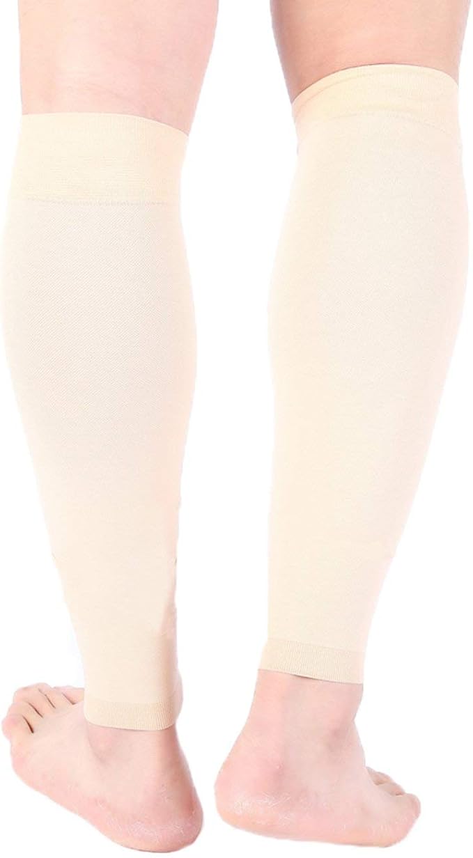 Doc Miller Compression Calf Sleeve for Men & Women – 20-30mmHg Graduated Support for Running, Shin Splints, Calf Strain – Knee High, Small to 6XL Plus Size