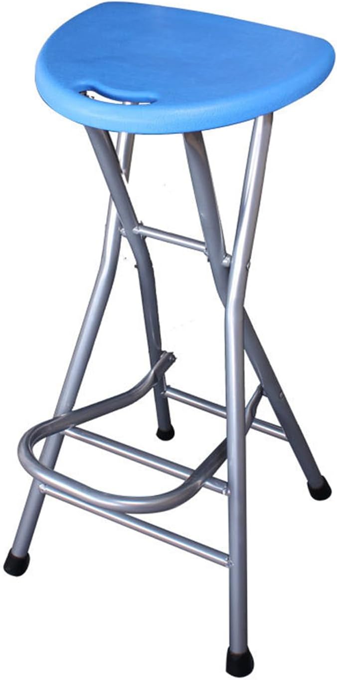 Folding Stool Folding Bar Stool Foldable Stools for Adults with Footrest Carbon Steel Frame Stool - Durable and Sturdy Folding Stool for Outdoor Kitchen Shop CafeGrill