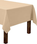 Gee Di Moda Rectangle Tablecloth - 60 x 102 Inch Beige Table Cloth for 6 Foot Rectangle Tables - Heavy Duty Washable Fabric - for Holiday Party, Dinner, Weddings, Baby Shower & Events