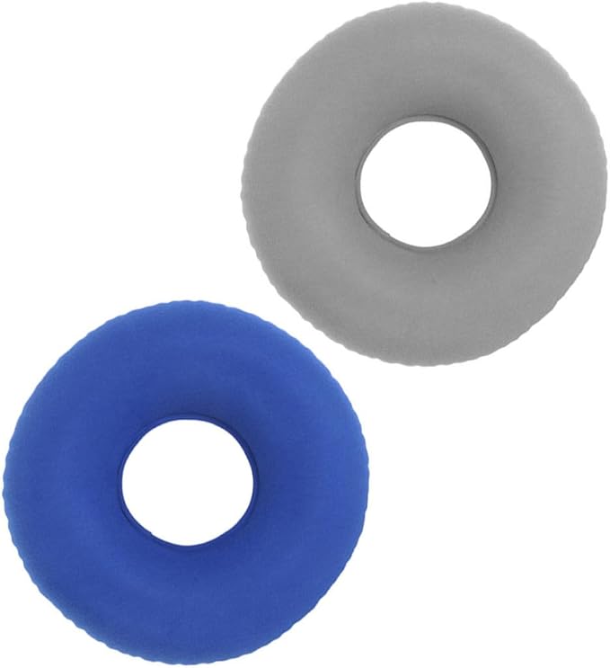 2Pcs Inflatable Seating Cushion Pads for Elderly and Nursing Care Thickened Design for Bedsore Prevention and Pressure Relief Breathable Desk Chair Support Pads Gray and Blue