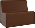 Children's Factory Large Contour Sofa, Mix-and-Match Kids Chairs, Sofas, Corner Ottomans and Cubes, Foam-Filled and Water-Resistant, Flexible Seating for Classroom Elementary, Walnut Kids Couch