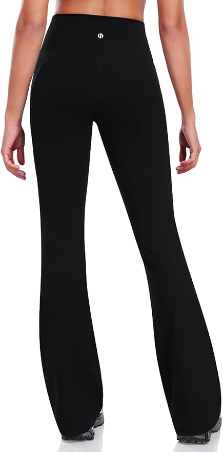 HeyNuts Harmony Flare Leggings 29"/30.5"/32.5"/34.5", High Waisted Tummy Control Wide Leg Bootcut Yoga Pants Lounge Soft