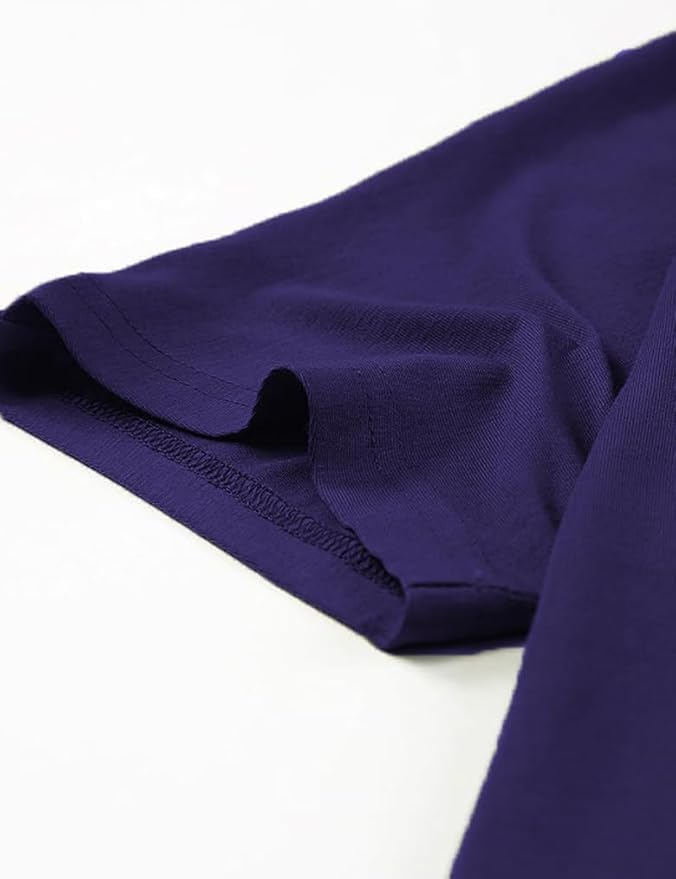 Poetsky Summer Womens Tunic Tops for Leggings with Pockets Short Sleeve Casual Long T Shirts S-3XL