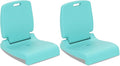 Goplus Poolside Chair for Edge of Pool, Foldable Portable Flip Seat w/Back Support & 2 Handles, Lightweight Outdoor Camping Chair for Stadium, Tailgating, Fishing, Boats, Beach (Mint Green, 2 Packs)