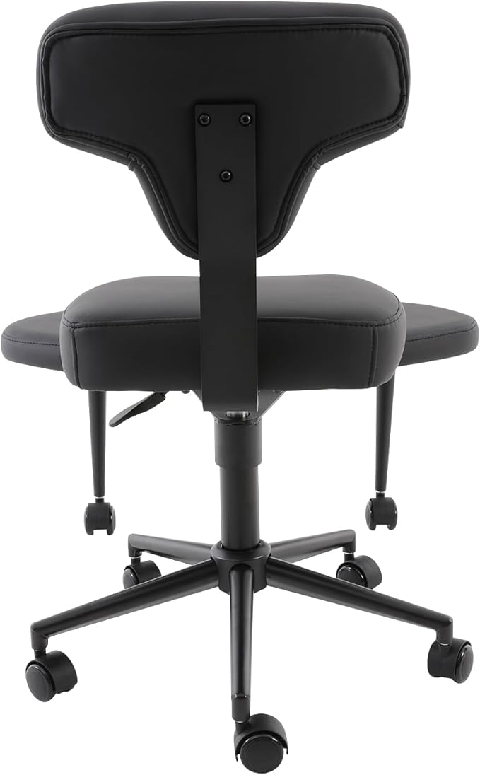 Ergonomic Floor Chair, Cross Legged Desk Chair with Back Support, 360 Swivel Kneeling Chair Adjustable Height, 286lbs Kneeling & Regular Seating for Home Office (Black)