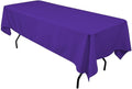 Gee Di Moda Rectangle Tablecloth - 60 x 126 Inch Purple Table Cloth for 8 Foot Rectangle Tables - Heavy Duty Washable Fabric - for Holiday Party, Dinner, Weddings, Baby Shower & Events