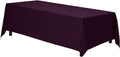 Gee Di Moda Rectangle Tablecloth - 70 x 120 Inch Eggplant Table Cloth for 6 or 8 Foot Rectangle Tables - Heavy Duty Washable Fabric - for Holiday Party, Dinner, Weddings, Baby Shower & Events