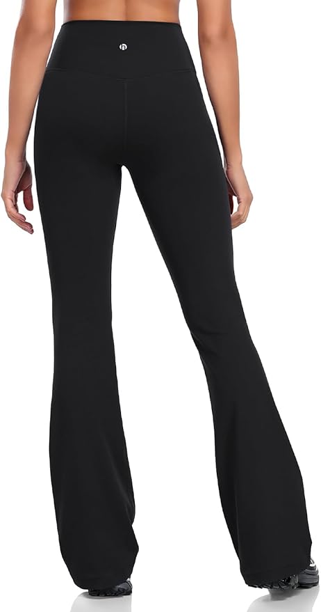 HeyNuts Harmony Flare Leggings 29"/30.5"/32.5"/34.5", High Waisted Tummy Control Wide Leg Bootcut Yoga Pants Lounge Soft