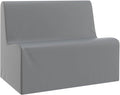 Children's Factory Large Contour Sofa, Mix-and-Match Kids Chairs, Sofas, Corner Ottomans and Cubes, Foam-Filled and Water-Resistant, Flexible Seating for Classroom Elementary, Gray Kids Couch