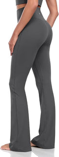 HeyNuts Harmony Flare Leggings 29"/30.5"/32.5"/34.5", High Waisted Tummy Control Wide Leg Bootcut Yoga Pants Lounge Soft