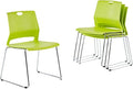 Sidanli Stacking Chairs for Business, Modern Dining Chairs for Home-Green (Set of 4)