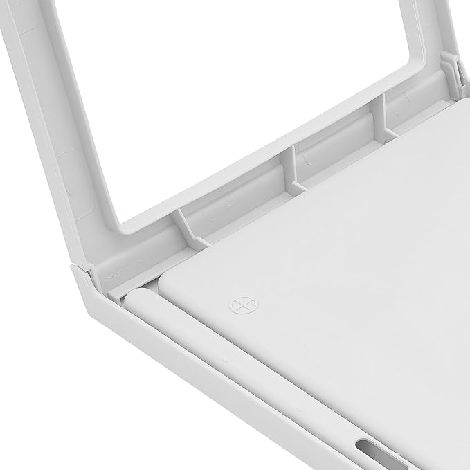 DUSNDULR 6 Pack Bed Tray Table, Foldable Laptop Desk Cute Serving Food Trays with Folding Legs & Charging Hole for Eating Reading Working (White)
