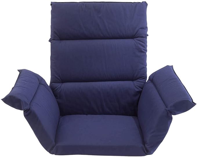 Comfort Finds Pressure Reducing Chair Cushion – Wheelchair, Armchair, Patio Chair Cushion – Generous Sized, Washable, Polyester/Cotton Surface (Navy)