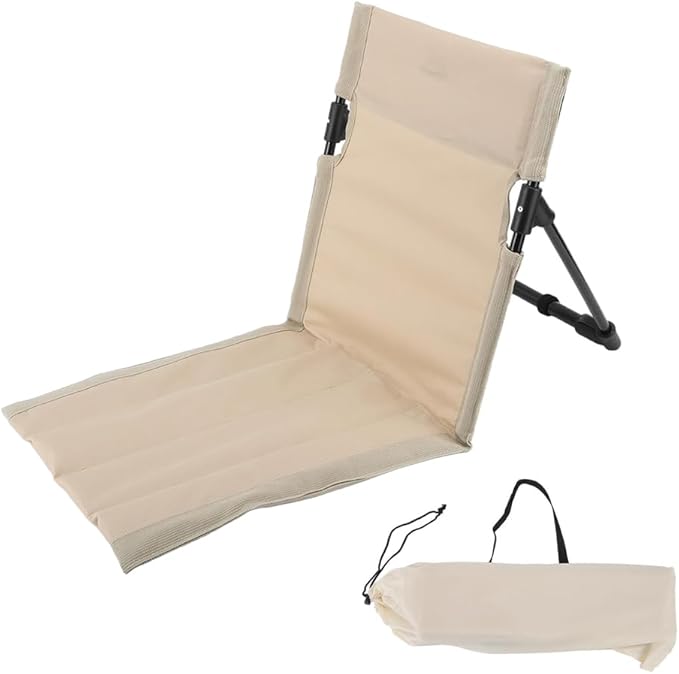 JQlabeit Ultra-Light Folding Camping Chair with Backrest,Outdoors Relaxing Floor Seat for SwimmingPool Beach Lawn Picnic Road Trips