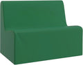 Children's Factory Large Contour Sofa, Mix-and-Match Kids Chairs, Sofas, Corner Ottomans and Cubes, Foam-Filled and Water-Resistant, Flexible Seating for Classroom Elementary, Green Kids Couch