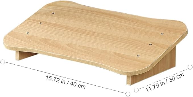 COHEALI Ergonomic Wooden Step Stool Under-Desk Tilted Footrest for Office and Home Use Footstool with Natural Wood Texture Comfortable Foot Support Bench for Work and Relaxation