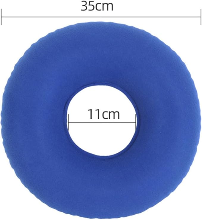Mikinona 2Pcs Inflatable Chair Cushion for Elderly and Nursing Care Breathable Washable Seating Pad for Pressure Relief Lightweight Ring Pad for Tailbone and Bed Sore Prevention Gray and
