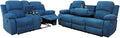 AYCP Microfiber Living Room Furniture Set Reclining Sofa Set Loveseat Furniture Sets in Living Room Sofa Recliners (Sofa+Loveseat, Blue Microfiber)