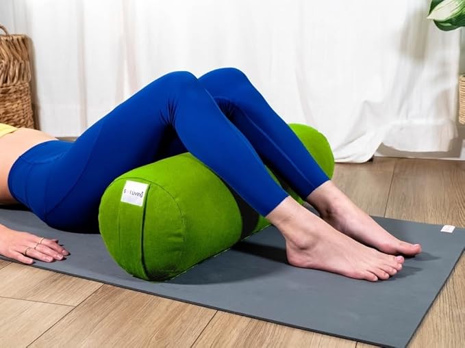 Sol Living Yoga Bolster Pillow Rectangular Meditation Cushion Cotton Meditation Accessories for Restorative Yoga Meditation Pillow Yoga Pillow Firm Body Pillow Bolster Pillow for Legs Removable Cover