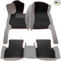 TAHALICustom Colors Car Floor Mats Black Pink for 99.9% Sedan SUV Sports， All-Weather Liners Car Floor mat，Luxury Leather Automotive Floor Mats (Grey Black,3D Floor Mats)
