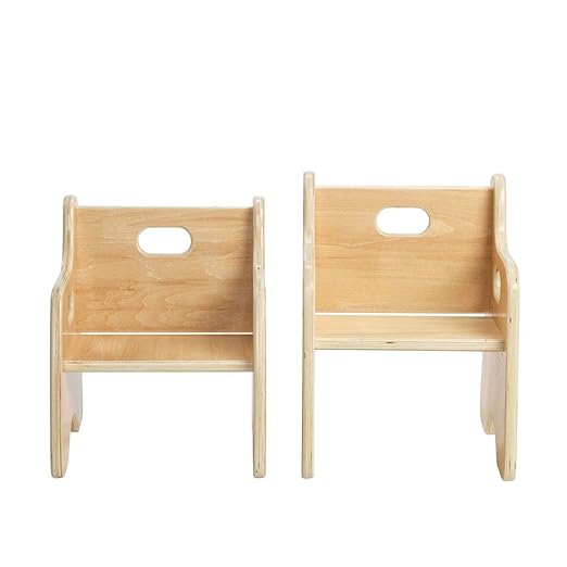 First Chair by Environments, 6.5 Inch Seat Height, Durable Wooden Chair for Support and Comfort for Toddlers, Great for Preschools, Classrooms, Daycares and Homes