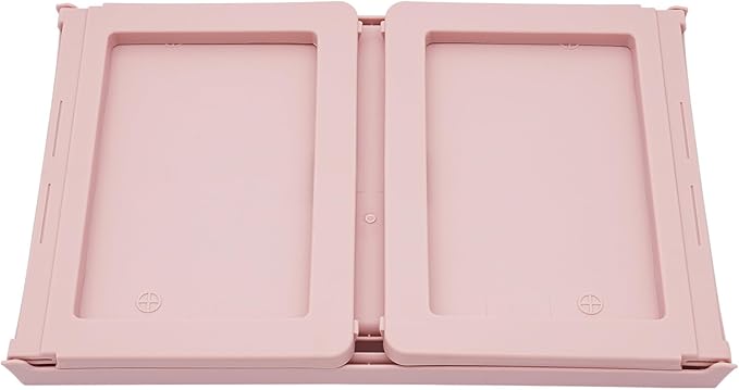 DUSNDULR 6 Pack Bed Tray Table, Foldable Laptop Desk Cute Serving Food Trays with Folding Legs & Charging Hole for Eating Reading Working (Pink)