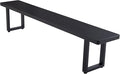 Black Bench Wooden Bench with Metal Legs Suitable for Dining Room Living Room Office Conference Room Indoor Stool Multiple (70.87in)