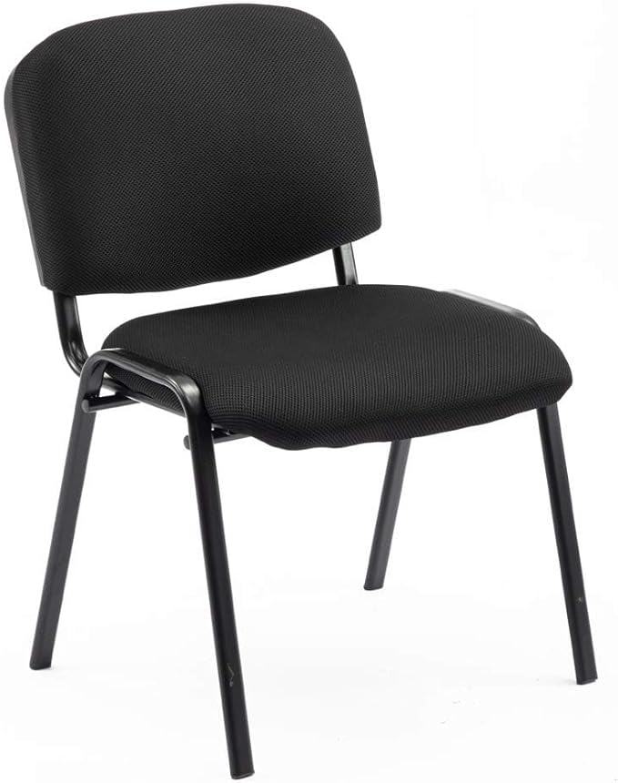Black Comfort Office Waiting Room Stackable Chairs no Arms, Mesh Ergonomic Reception Chairs Set of 5, Conference Desk Guest Chair for Meeting Room, Lobby, Events, Hall