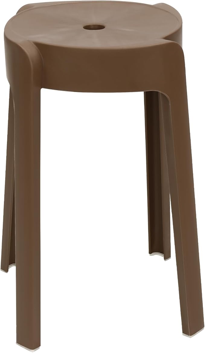 18 Inch Plastic Stackable Stools,10 Pcs Round Stack Nesting Stools,165 Capacity Portable Colorful Decoration Backless Chairs,for Kids Students Classroom Home Kitchen Garden