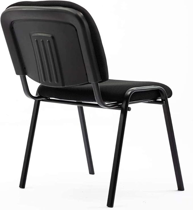 Stackable Black Office Chairs Armless Conference Room Chairs 5 Pack Mesh Reception Desk Chair for Meeting/Events/Hall/Training/Waiting Room