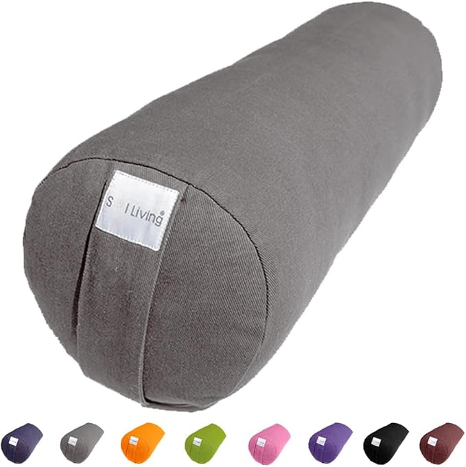 Sol Living Yoga Bolster Pillow Rectangular Meditation Cushion Cotton Meditation Accessories for Restorative Yoga Meditation Pillow Yoga Pillow Firm Body Pillow Bolster Pillow for Legs Removable Cover