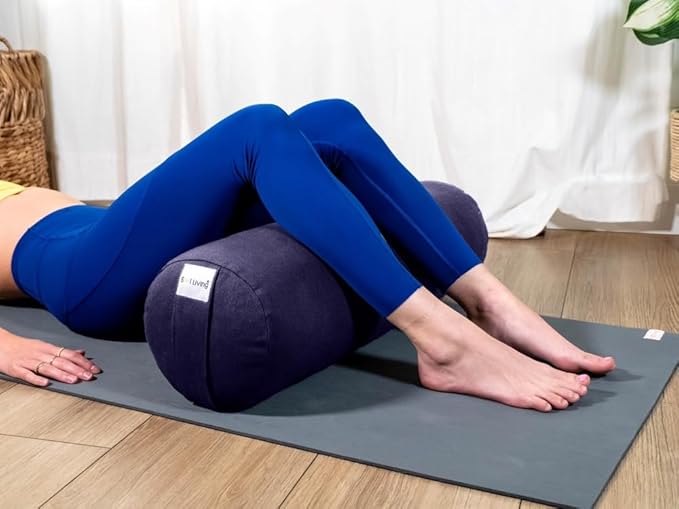 Sol Living Yoga Bolster Pillow Rectangular Meditation Cushion Cotton Meditation Accessories for Restorative Yoga Meditation Pillow Yoga Pillow Firm Body Pillow Bolster Pillow for Legs Removable Cover