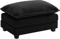 Ihanherry Ottoman for Modular Sectional Cloud Couch, Chenille Deep Seat Sofa for Living Room, Bedroom and Apartment, Black
